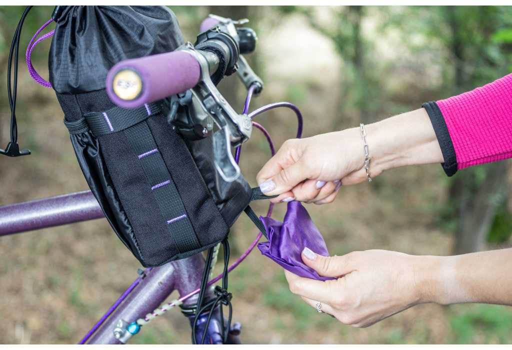Сумка на кермо KasyBag Pocket Pack One hand [Black Purple]