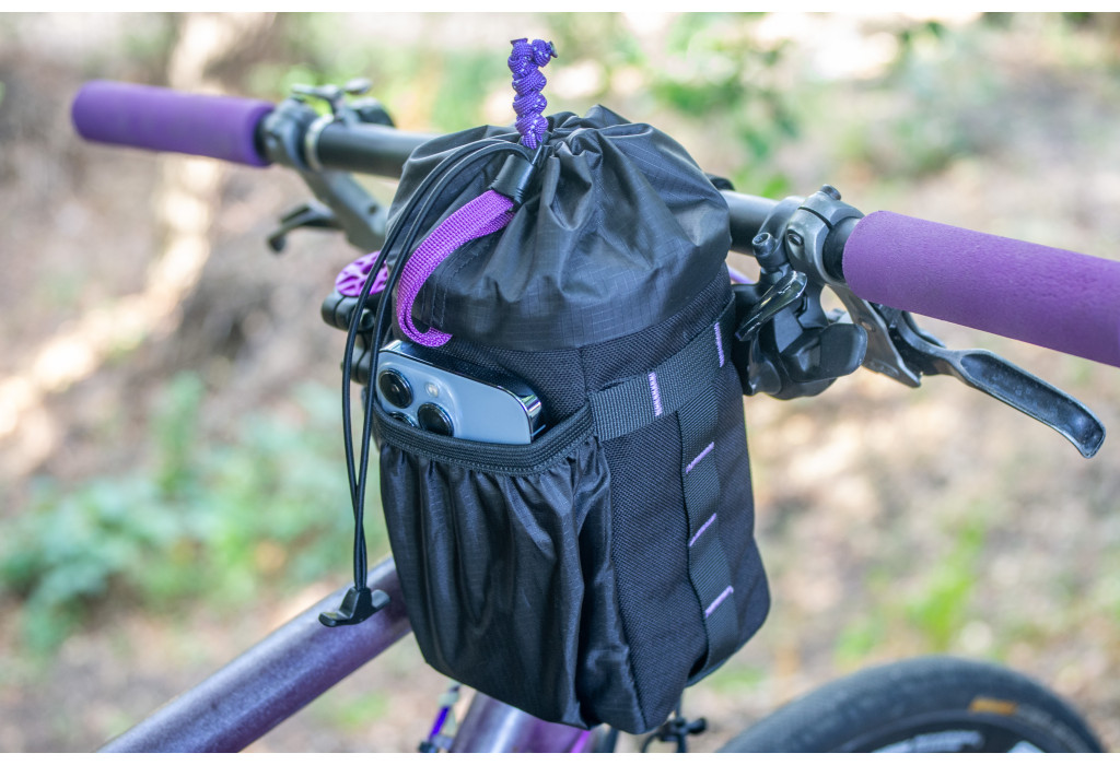 Сумка на кермо KasyBag Pocket Pack One hand [Black Purple]