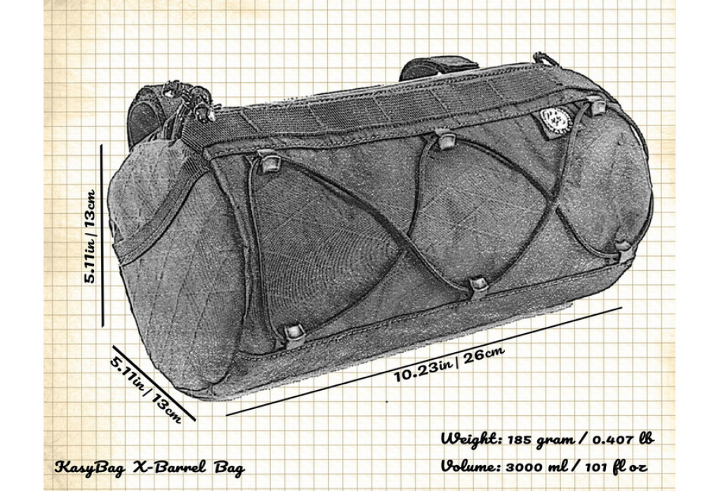 Сумка на кермо KasyBag X-Barrel Bag [Gray-Gray]